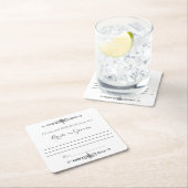 Beratung und gute Wünsche, Braut und Bräuche Rechteckiger Pappuntersetzer (Vor Ort)