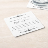 Beratung und gute Wünsche, Braut und Bräuche Rechteckiger Pappuntersetzer (angewinkelt)