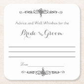 Beratung und gute Wünsche, Braut und Bräuche Rechteckiger Pappuntersetzer (Vorderseite)