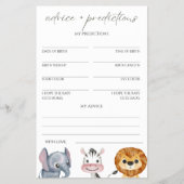 Beratung und Vorhersagen Wild One Safari Baby Show Flyer (Vorne)