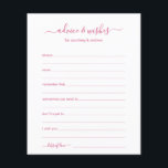 Beratung und Wünsche<br><div class="desc">Diese einfachen, in Rose rosa und weiß, modernen, minimalistischen, handgeschriebenen Skript-Advice & Wishings-Blätter sind ideal für Brautparty-, Probe- oder Hochzeitsgäste, die sich für das glückliche Paar ausfüllen. Die Menschen werden die Liebe haben, die Anweisungen zu bekommen - sie machen es so einfach, liebende Ratschläge und gute Wünsche verlassen. Sie werden...</div>