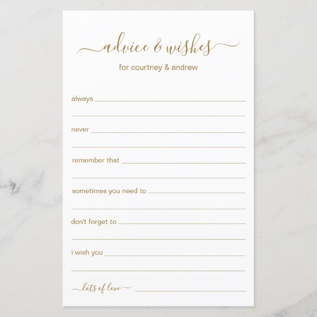 Beratung und Wünsche (Vorderseite)