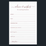 Beratung und Wünsche<br><div class="desc">Diese einfachen, in Rose-Gold und Weiß gehaltenen, modernen, minimalistischen, handgeschriebenen Skripte "Advice & Wishings"-Blätter sind ideal für Brautparty-, Probe- oder Hochzeitsgäste. Die Menschen werden die Liebe haben, die Anweisungen zu bekommen - sie machen es so einfach, liebende Ratschläge und gute Wünsche verlassen. Sie werden noch auf Jahre geschätzt.</div>