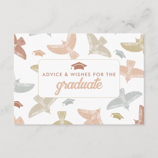 Beratung und Wünsche Boho Design Abschluss Begleitkarte (Vorderseite)