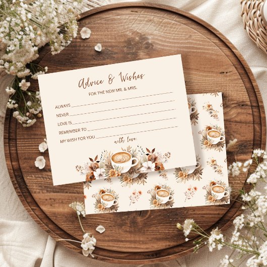 Beratung und Wünsche Coffee Brautparty Card Einladung