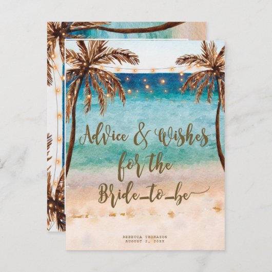 Beratung und Wünsche der Braut als Postkarten (Vorne/Hinten)