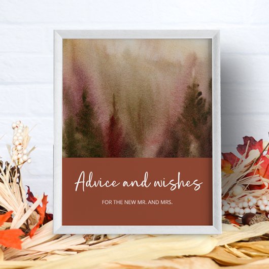 Beratung und Wünsche der Herbstwälder Poster