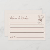 Beratung und Wünsche für Bride Espresso Martini Mitteilungskarte (Vorne/Hinten)