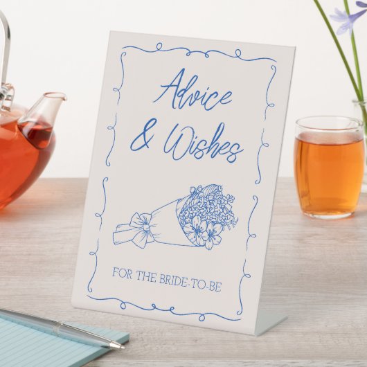 Beratung und Wünsche für das Brautparty der Blume Sockelschild (In Situ)