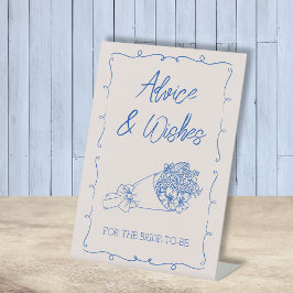 Beratung und Wünsche für das Brautparty der Blume  Sockelschild