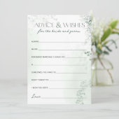 Beratung und Wünsche für das Brautparty von Braut  Hinweiskarte (Stehend Vorderseite)