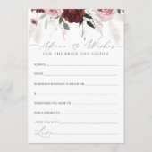 Beratung und Wünsche für das Brautparty von Braut  Hinweiskarte (Vorderseite)