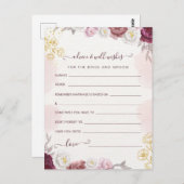 Beratung und Wünsche für das Brautparty von Braut  Postkarte (Vorne/Hinten)