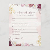 Beratung und Wünsche für das Brautparty von Braut  Postkarte (Vorderseite)