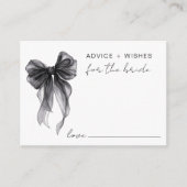 Beratung und Wünsche für das Bride-Brautparty Begleitkarte (Vorderseite)