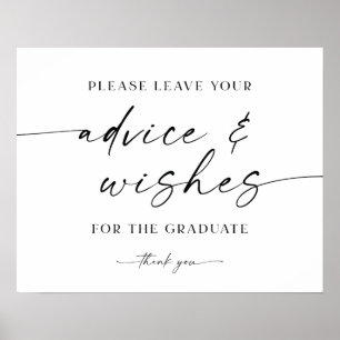 Beratung und Wünsche für das Graduate Sign Poster