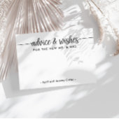 Beratung und Wünsche für den neuen Herrn. & Mrs. B Begleitkarte