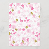 Beratung und Wünsche für die Braut | Rosa Floral Hinweiskarte (Rückseite)