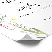 Beratung und Wünsche für die Wildblume des Graduat Poster (Ecke)