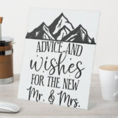 Beratung und Wünsche für Frau und Frau Wedding Sockelschild (In Situ)