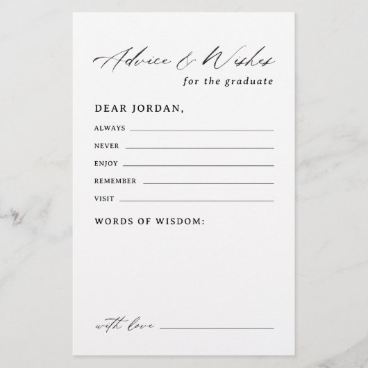 Beratung und Wünsche für moderne kalligraphische A (Vorderseite)