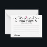 Beratung und Wünsche für neue Mr. Wedding Cards Hinweiskarte<br><div class="desc">Diese stilvollen Advice & Wishings Karten sind die perfekte Ergänzung zu Ihrem Hochzeitsempfang. Es verfügt über einen Wirblen schwarzen Rahmen mit einem lila Pflaumenherz. Der Text im Inneren ist "Ratschläge & Wünsche" in einem lustigen schwarzen Skript-Schriftart und "für den neuen Mr. und Mrs." in einem einfachen schwarzen Schriftart. Die Karte...</div>