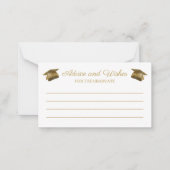 Beratung und Wünsche Graduierungspartei Gold Chic Mitteilungskarte (Vorderseite)