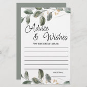 Beratung und Wünsche Grüne Brautparty Spiel (Vorne/Hinten)