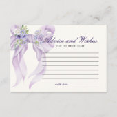Beratung und Wünsche Lilac Bow Brautparty Begleitkarte (Vorderseite)