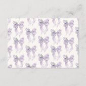 Beratung und Wünsche Lilac Bow Brautparty Begleitkarte (Rückseite)