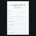 Beratung und Wünsche Spanisch<br><div class="desc">Diese einfache, schwarz-weiß, modern, minimalistisch, handschriftlich Drehbuch Consejos y deseos Blätter sind perfekt für Ihr Brautparty, Probe Dinner oder Hochzeitsgäste füllen sich für das glückliche Paar. Die Menschen werden die Liebe haben, die Anweisungen zu bekommen - sie machen es so einfach, liebende Ratschläge und gute Wünsche verlassen. Sie werden noch...</div>