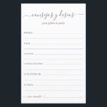Beratung und Wünsche Spanisch<br><div class="desc">Diese einfache, moderne, minimale, staubige lila handgeschriebene Schrift Consejos y Deseos ist ideal für Ihr Brautparty, Probe Dinner oder Hochzeitsgäste, die sich für das glückliche Paar ausfüllen. Die Menschen werden die Liebe haben, die Anweisungen zu bekommen - sie machen es so einfach, liebende Ratschläge und gute Wünsche verlassen. Sie werden...</div>