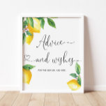 Beratung und Wünsche von Newlyweds für Aquarellon Poster<br><div class="desc">Watercolor Zitronenberater und Wünsche für Newlyweds. Ratschläge und Wünsche von Zitrusfrüchten. Matching-Elemente verfügbar.</div>