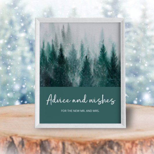 Beratung und Wünsche von Pine Tree Forest Poster