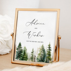 Beratung und Wünsche von Wäldern für Newlyweds Pos Poster