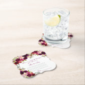 Beratung und Wünsche, Wasserfarbenburgund Untersetzer (Vor Ort)