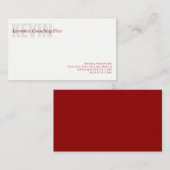 Beratung | Unternehmen | Firm Visitenkarte (Vorne/Hinten)