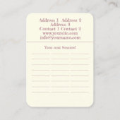 Beratung - Visitenkarte (Rückseite)