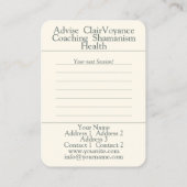 Beratung - Visitenkarte (Rückseite)