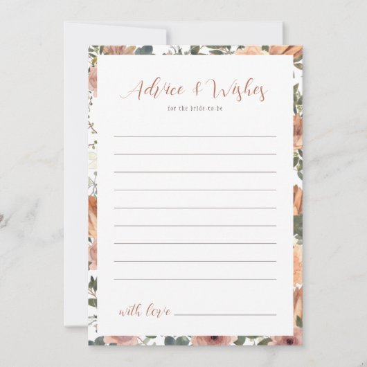 Beratung & Wünsche Blush Floral Fall Brautparty (Vorderseite)