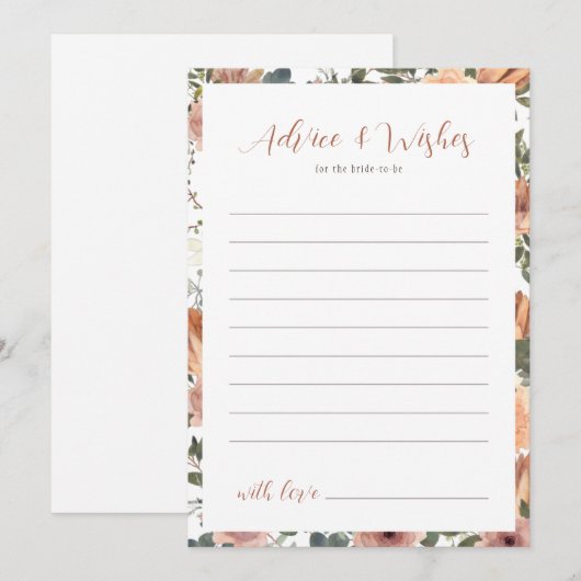 Beratung & Wünsche Blush Floral Fall Brautparty (Vorne/Hinten)