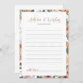 Beratung & Wünsche Blush Floral Fall Brautparty Einladung (Vorne/Hinten)