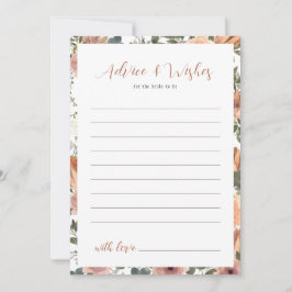 Beratung & Wünsche Blush Floral Fall Brautparty Einladung