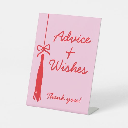 Beratung & Wünsche Coquette Bow Tassel Abschluss Sockelschild (Vorderseite)