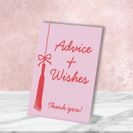 Beratung & Wünsche Coquette Bow Tassel Abschluss Sockelschild