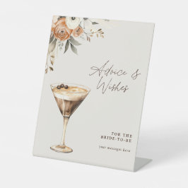 Beratung & Wünsche Espresso Martini Brautparty Sockelschild