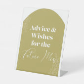 Beratung & Wünsche für die Zukunft Frau Sign Sockelschild (Vorderseite)