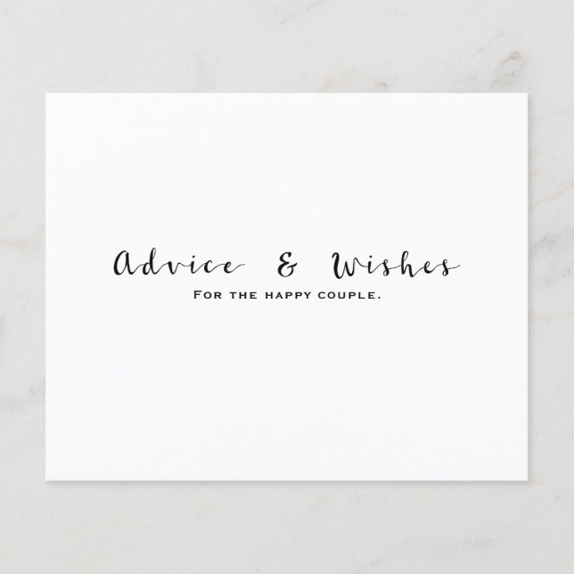 Beratung & Wünsche Moderne Hochzeitsdusche Verlobu (Vorderseite)