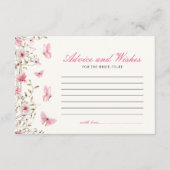 Beratung & Wünsche Schmetterlinge Brautparty Begleitkarte (Vorderseite)