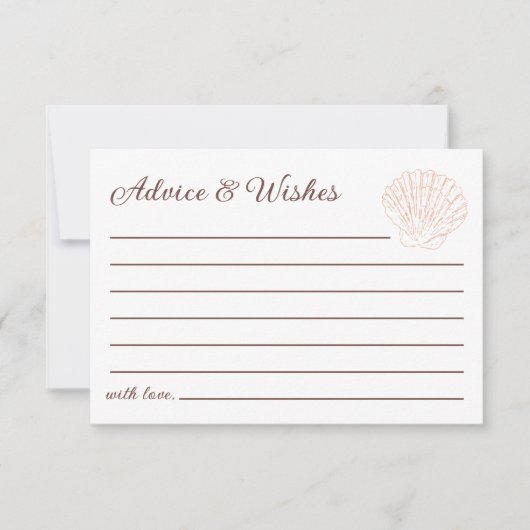 Beratung & Wünsche Seashell Ocean Baby Dusche Mitteilungskarte (Vorderseite)